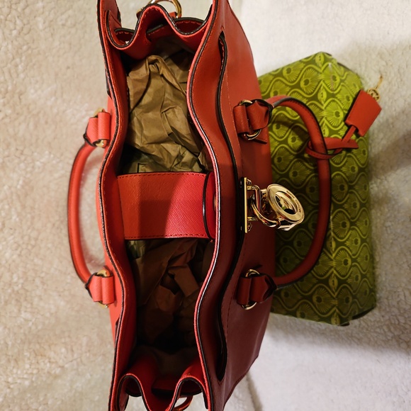 Michael Kors Large Hamilton Tote Watermelon W/ Goldtone Hardware Large - Picture 7 of 8